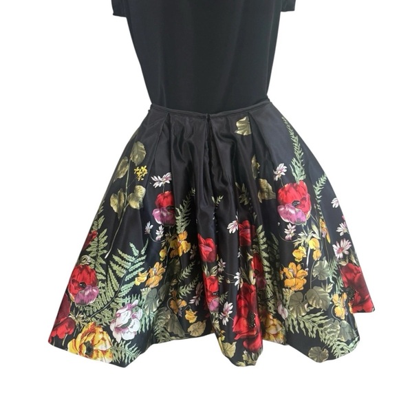 Sherri Hill Black Floral Skirt Beautiful Size 8 Women’s - Picture 8 of 13